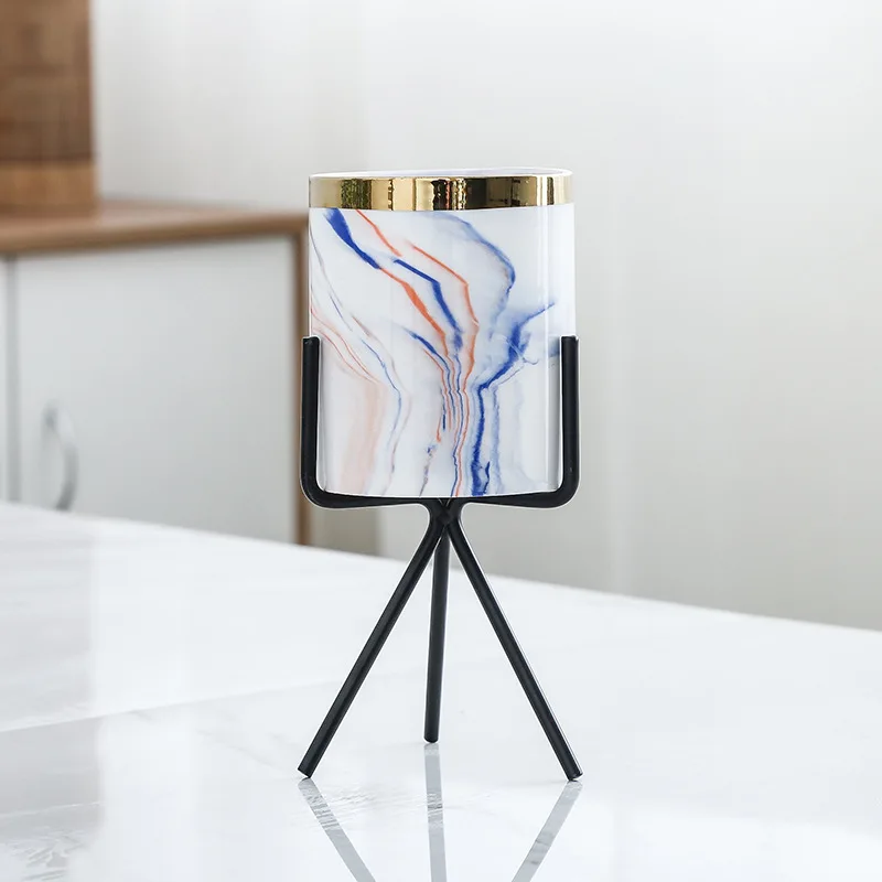 

Marble effect indoor decorative ceramic flower pot