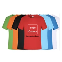 

wholesale high quality cotton logo custom men t shirt for team party school work daily wear