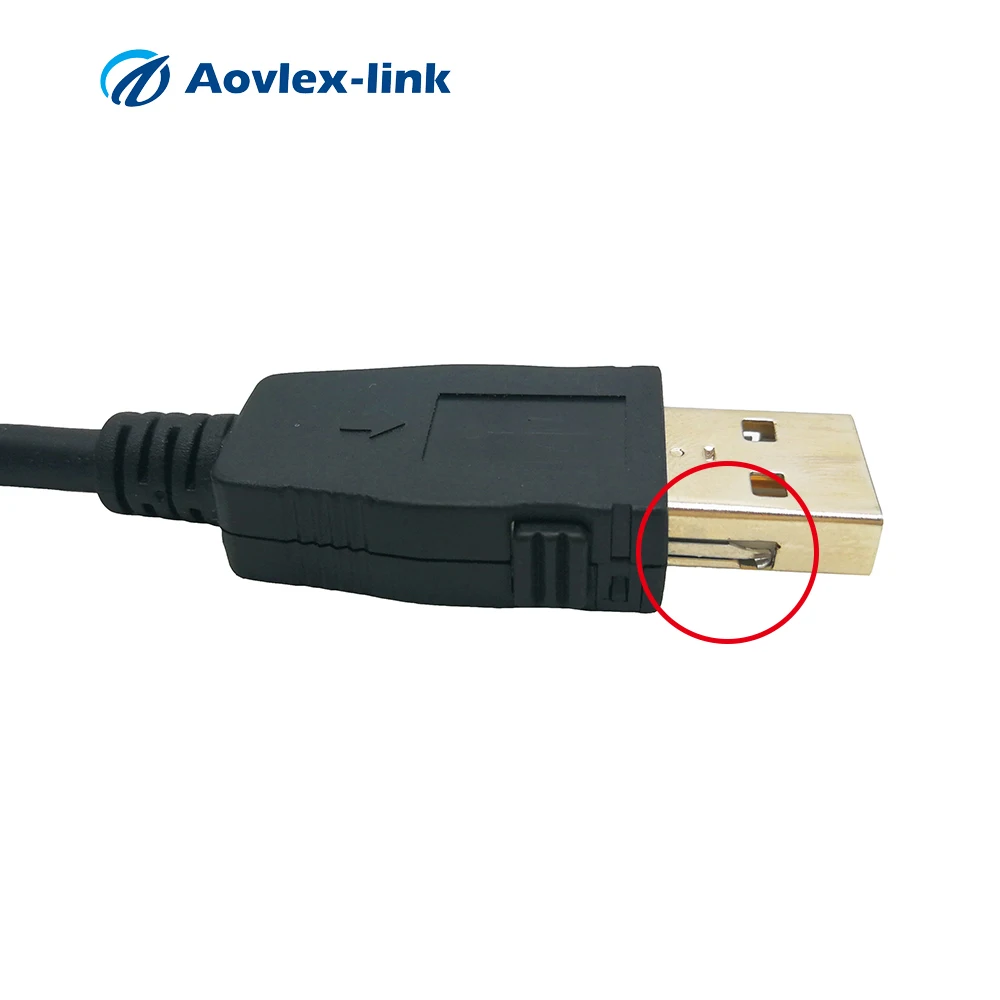 

Latching USB 2.0 data cable type A male to male USB extension cable with locking for Reliability of connection, Black