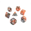 2019 Good Quality 7pcs Black Opaque Dice Set