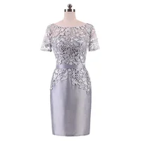 

Elegant Taffeta Shiny Lace Plus Size Mother of the Bride Dress