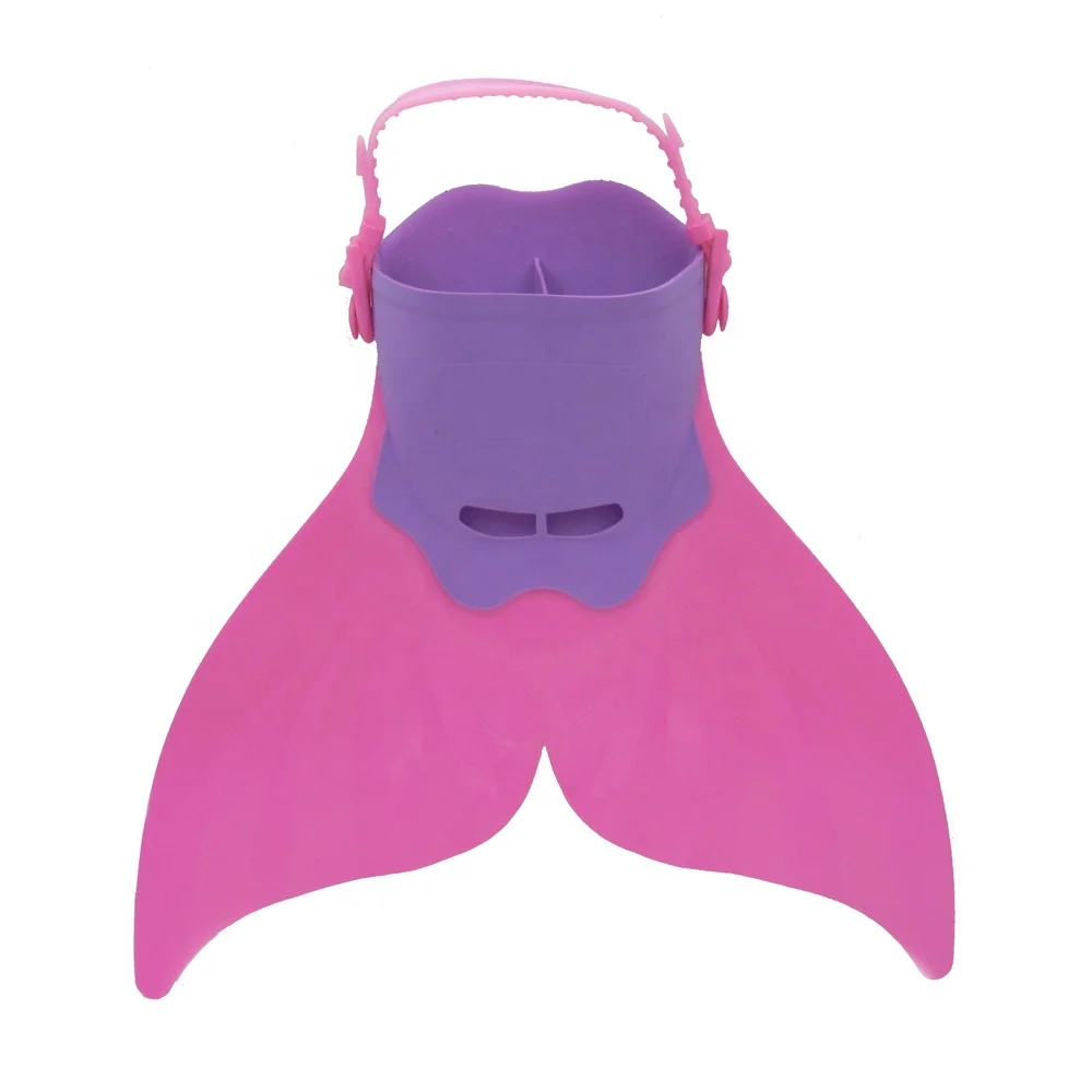 

Hot Sale Child Silicone Material Silicone Mermaid Tails Fins Scuba Flipper Swimming fins, As pic