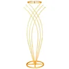 Tall gold metal wedding flower stand centerpieces for decoration