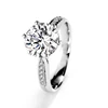 Twin shoulder set 18k white gold 3ct moissanite wedding ring set gold material