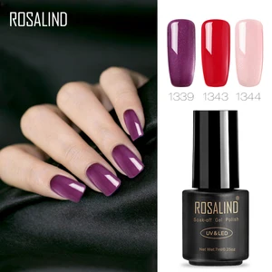Rosalind wholesale 60 colors uv led gel polish lacquer soak off uv gel nail polish for nails art beauty