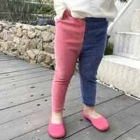 

2019 summer korean style baby girls tight pants elastic bling bling pants for kids crop jeans