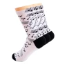 China manufacturer custom striped music note antislip sock printing fashion socks
