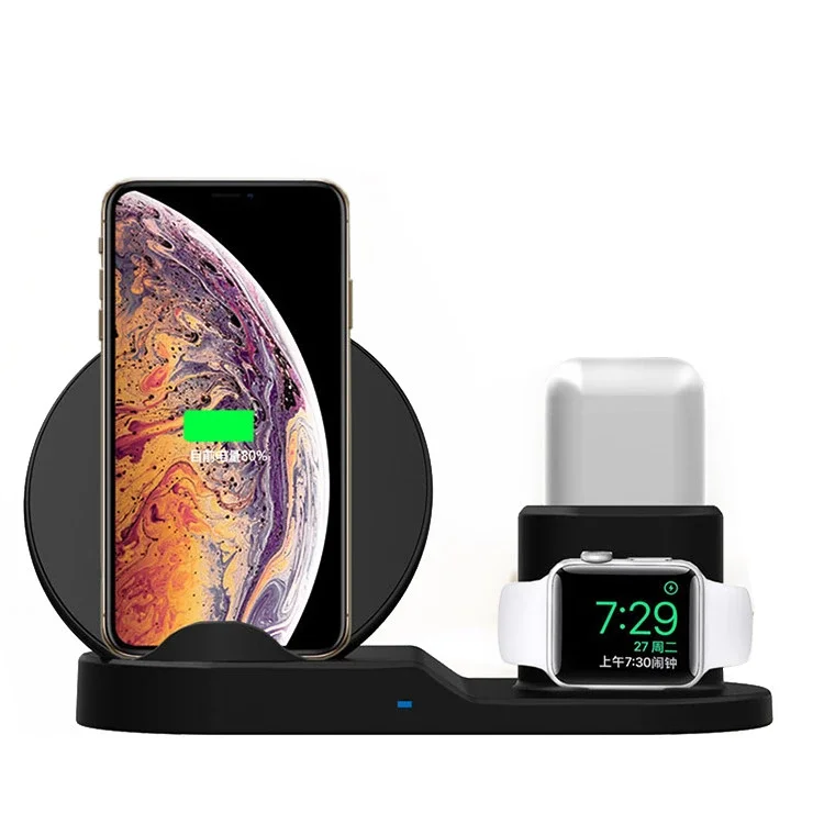 

Wireless Charger 3 in 1 For Apple watch For Wireless Earphone And Smart Phone