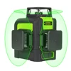 GVDA 360 degree Rotary cross line nivel laser 12 lines laser line leveler green beam 3D laser level