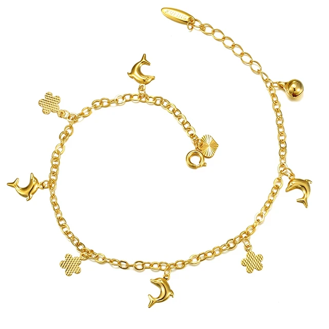 ladies gold anklets