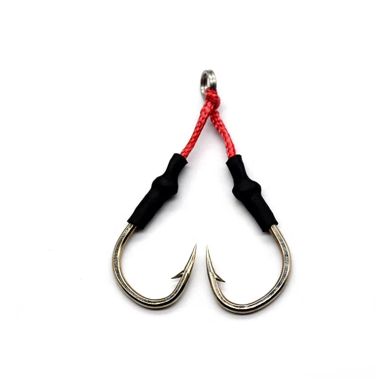 

Stainless Steel Jigging Spoon Fishing Hook With PE Line Saltwater Jig Assist Fish hook For Sea Fishing Size