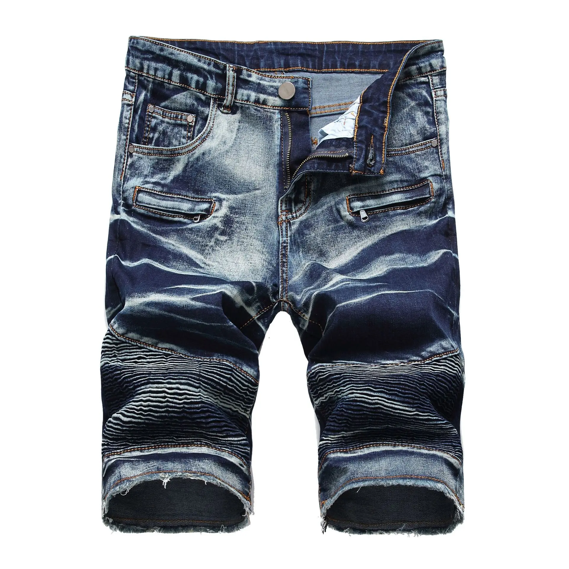 

XL0051 Newest design men broken holes ripped short jeans denim shorts