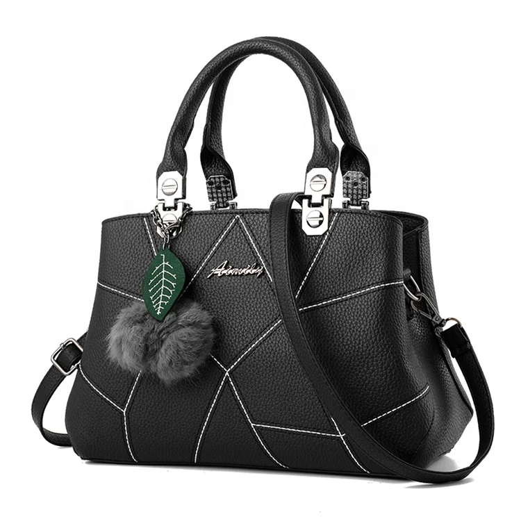 Wholesale Personalized Pure Leather Korean Black Female Hand Bags ...