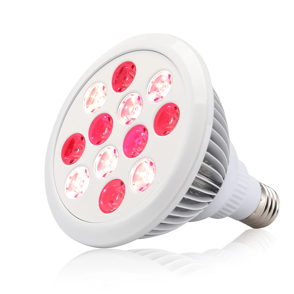 

SGROW 24W 660nm 850nm red infrared deep penetration low frequency full body led light therapy medical Bulb for skin