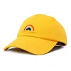 Wholesale Women Baseball Cap Rainbow Embroidered Summer Adjustable Dad Hat Baseball