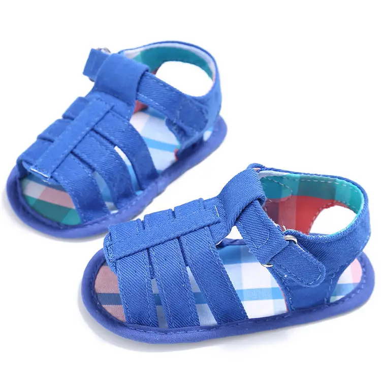 

High Quality infant Baby Sandals Plaid Casual 0-18months Walking shoes baby shoes, Blue, white, black, grey