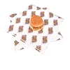 Custom printed standard size buger wrapper greaseproof burger food grade packaging paper