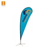 Wholesale custom logo design polyester fabric outdoor tear drop beach flag banners