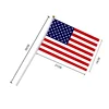 Factory Direct Sales Of Various Models Custom America Hand Held Flag With Plastic Rod