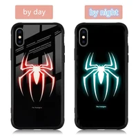 

Hot design tempered glass night light phone case cover for iphone 11 pro max 6 6s 7 8 plus x xr xs max