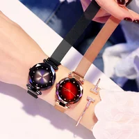 

2019 Star Sky Women Bracelet Watches Magnetic alloy Steel Mesh Wristwatches online shopping free shipping Reloj de mujer