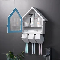 

Plastic Wall Mount Toothbrush Holder With House Shape