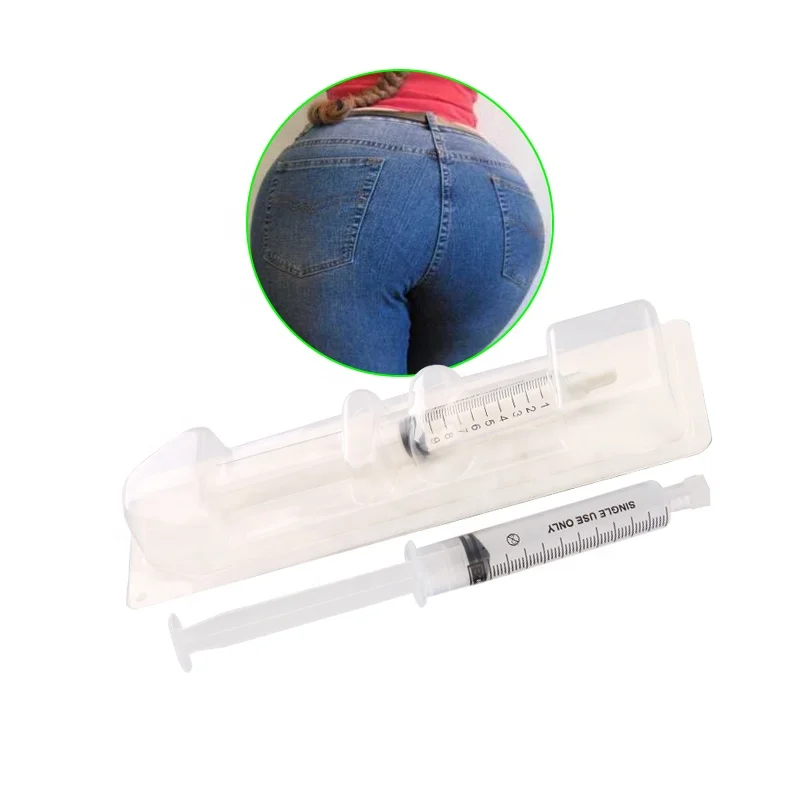 

2020 10ml China supply long lasting butt dermal fillers injectable hyaluronic acid gel hydrogel buttock injection, Transparent