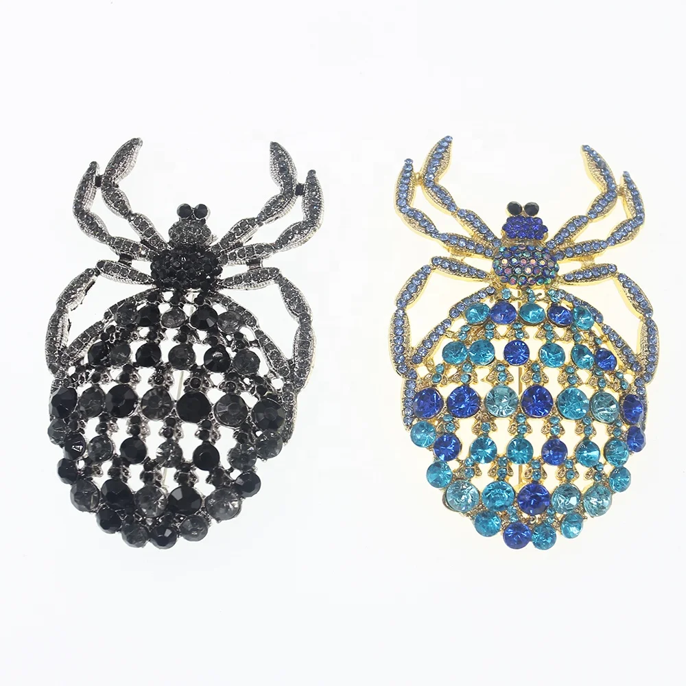 

Large Custom Rhinestone Animal Insect Spider Brooch Pin For Women