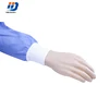 User-friendly knit rib fabric cuff for disposable medical gown surgical