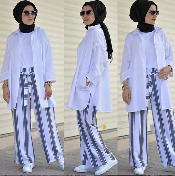 

Women's Islamic muslim women abaya pants women wide leg pants, Black ,blue ,maroon,navy,pink.