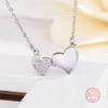 Fashion Jewelry Retro Loving Heart Modelling Pendant Necklace 925 Sterling Silver Heart Necklace