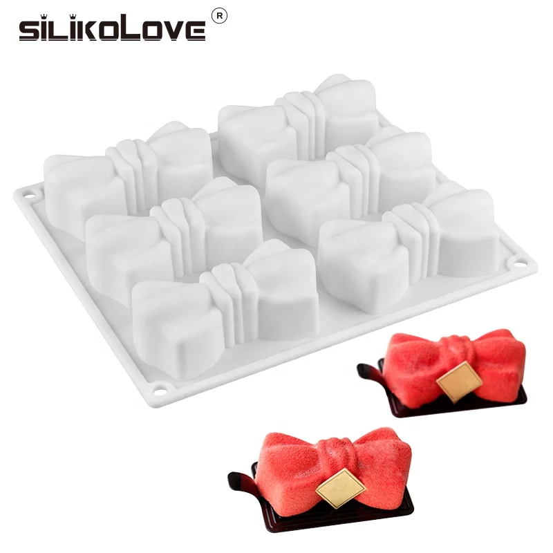

Bow Tie Silicone Mold Chocolate Fondant Cake Decoration Mold DIY Bowknot Cake Chocolate Decoration Tools, As picture or as your request