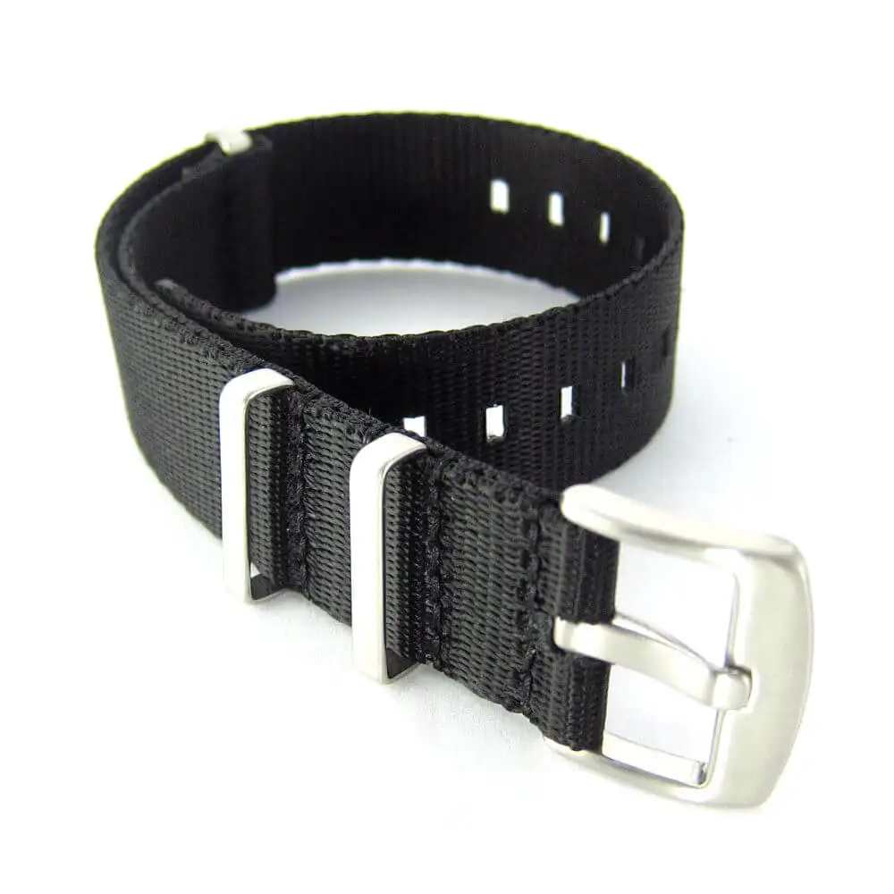 

Factory Price Nylon Watch Strap Seatbelt 1.2mm Slim 20mm 22mm Available, Customized