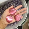 Heart Crystal Decoration Natural Hand Carved Cat Eye Heart Shape Crystal Stone