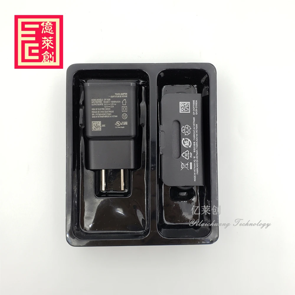 
For Samsung Galaxy S10 S10+ Note 9 s8 Fast charging Quick Travel Wall Charger with 1m Type C Data Cable set 
