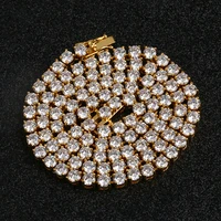 

3mm 4mm 5mm Copper Zircon Tennis Chain Hip hop Bling Jewelry Gold Silver CZ Tennis Chain Iced Out Jewelry Wholesale Price