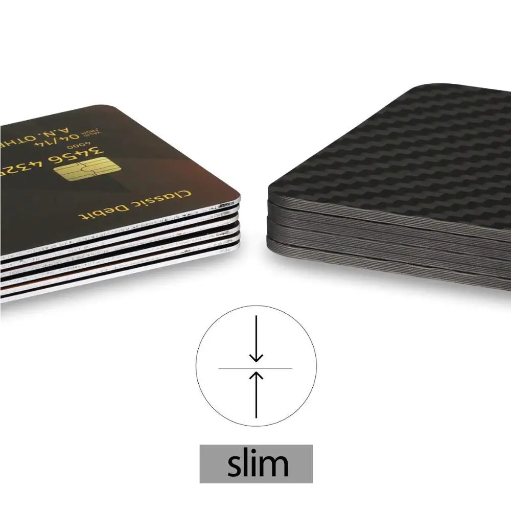 
Minimalist Slim Carbon Fiber Card Holder for Men Women Modular Card Holder RFID Blocking Wallet Minimalist Slim Carbon Fiber Card Holder for Men & Women Modular Card Holder RFID Blocking Wallet