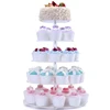 Multi-functional Customized Acrylic Pyramid Display Stand Wedding Cakes Display Rack for wholesale