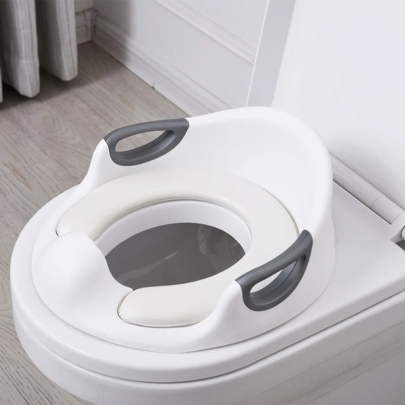 

Potty Training Seat For Kids Boys Girls Toddlers Toilet Seat For Baby With Cushion Handle And Backrest Toilet Trainer For Round