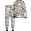 children grey colour pyjamas cotton children pajamas sleepwear for kids