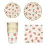 Holiday is Coming New summer party supplies favors disposable paper plates tableware set Strawberry fruit topic