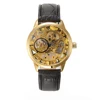 Top Winner Brand 521 Precision Steel Hollow Dial Men Full Automatic Classic Business Leather Belt Mechanical Wrist Watches
