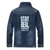 2019 Fashion Print Pattern Custom Men Plain Denim Jacket
