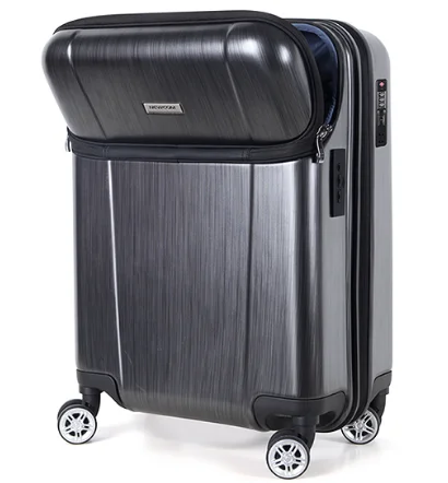 

20 inch Rolling Roller Trolley Suitcase Abs Cabin Carry-on Hard Shell Case Bag Travel travelling suitcase luggage set, Black/grey