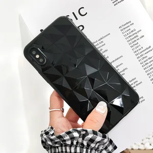 Clear Luxury Diamond Pattern Phone Case Transparent  Crystal  Mobile Phone Cover For iPhone XS max XR X 8 7 6 6s