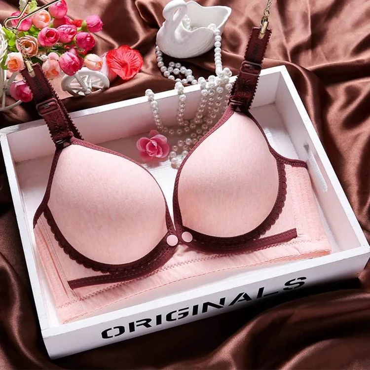 

New Pure Underwear Cotton Front Seal Breastfeeding Bra for Pregnant Women, As photos shown