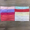 Fancy solid color hairband elastic fabric baby headbands