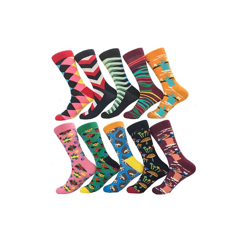 

Wholesale funny socks men colorful fashion socks for couple mens cartoon socks, As picture