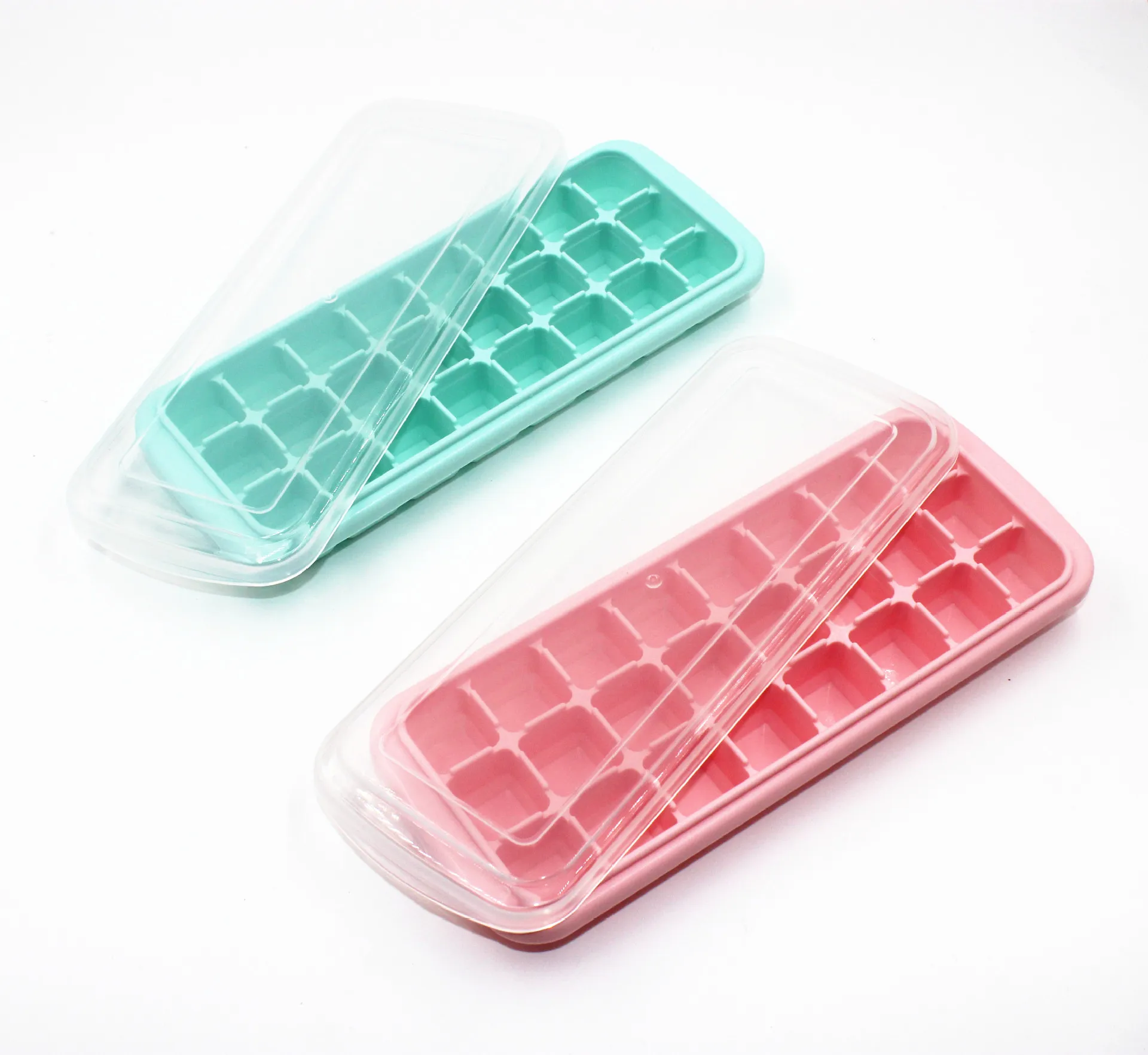 

Silicone Ice Cube Trays with Lid - Easy Release Ice Cube Mold Containers - Silicone Ice Cube Maker for Cocktail Whiskey, Customized