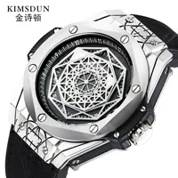 

Men Fashion Leather Quartz Watch Reloj Hombre Business Quartz Watches Male Waterproof Sport Clock KIMSDUN Wristwatches